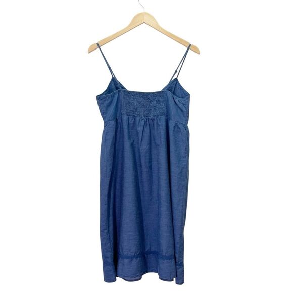 Y2K L.E.I. Chambray Sundress Juniors XL Blue Spaghetti Strap Smocked Back Dress - Picture 10 of 14